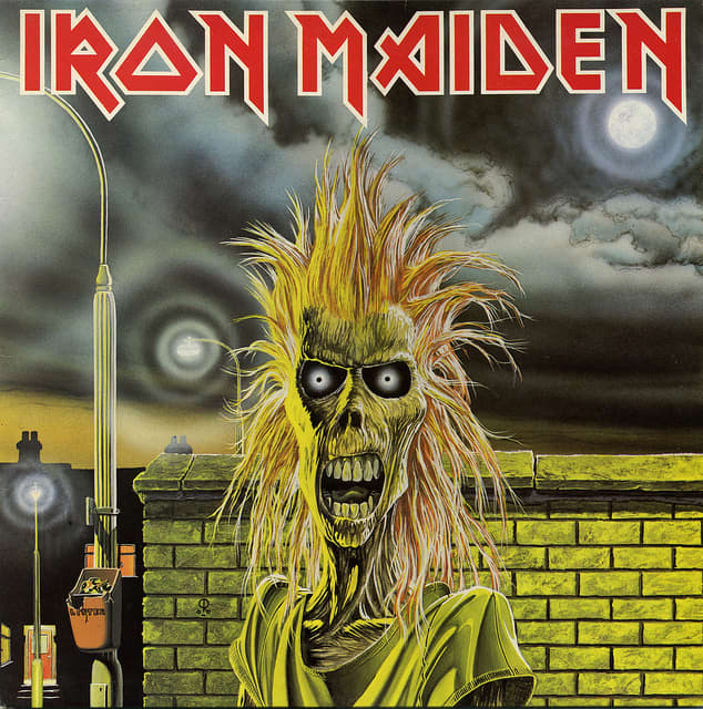 Iron Maiden "Iron Maiden" Capitol Records C1-91415 12" LP Vinyl Record U.S. Pressing (1980) Album Cover Art by Derek Riggs
