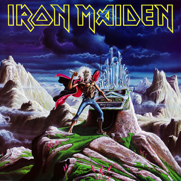 Iron Maiden "Run To The Hills" Live EMI 12 EMIP 5542 12" Vinyl Single UK Pressing (1985) Picture Sleeve Art by Derek Riggs