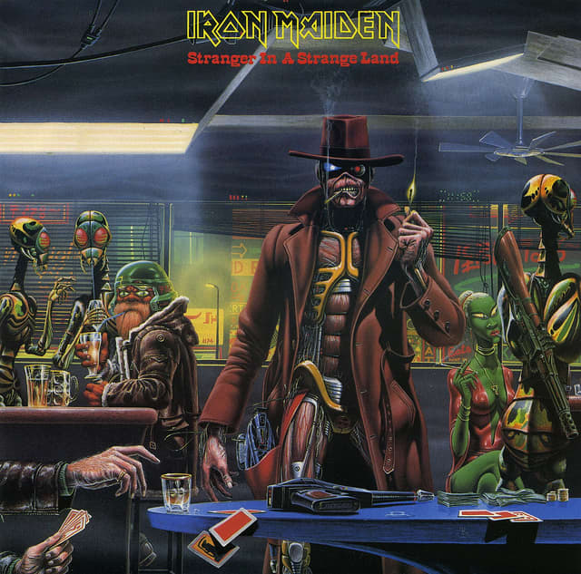 Iron Maiden "Stranger In A Strange Land" EMI 12EMI 5589 12" Vinyl Single UK Pressing (1986) Cover Art by Derek Riggs