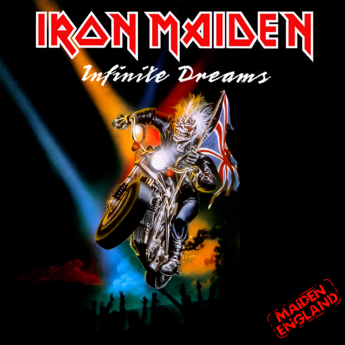 Iron Maiden "Infinite Dreams" EMI 12 EM 117 12" Maxi Single UK Pressing (1989) Cover Art by Derek Riggs