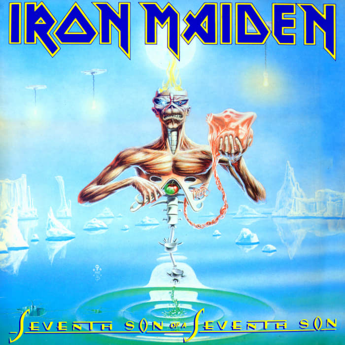 Iron Maiden "Seventh Son of a Seventh Son" Capitol Records C1-90258 12" Vinyl Record (1988) Album Cover Art by Derek Riggs
