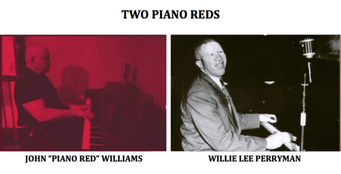 John "Piano Red" Williams of Beale Street; who performed in Memphis, is sometimes confused with Willie Lee Perryman, also an albino African American.