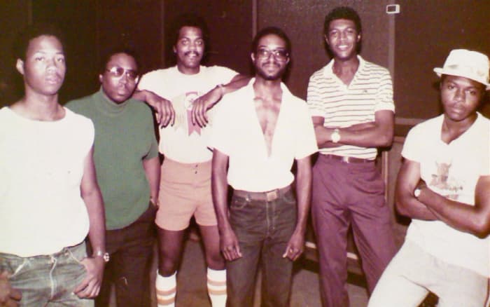 S.T.A.R.R. had as many as seven members. Six members are shown here. Left to right: Darryl Jones, James Bolds, Napoleon Briggs, "Rob", James Huffman, and Eddie Craft.