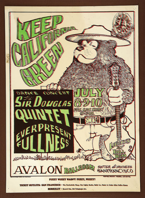 Sir Douglas Quintet, Everpresent Fullnes, Family Dog Concert Poster (1966) Poster Art by Stanley Mouse