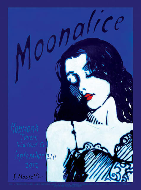 Moonalice Hopmonk Tavern, Sebastopol, California September 21, 2012 Poster Graphics by Stanley Mouse