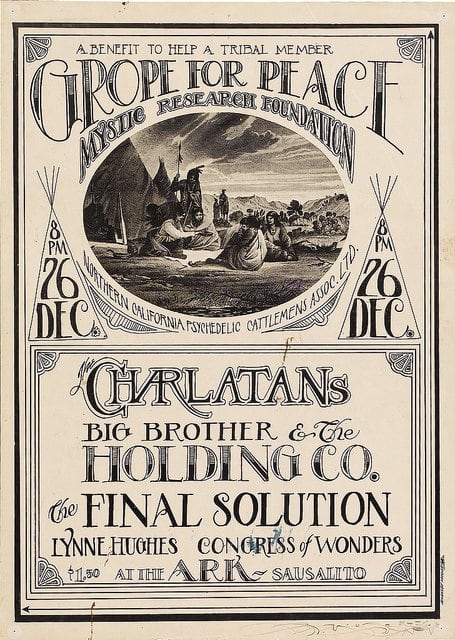 Big Brother and the Holding Company, Charlatans at The Ark (1966) Poster Graphic by Stanley Mouse, Poster Hand Signed by Stanley Mouse