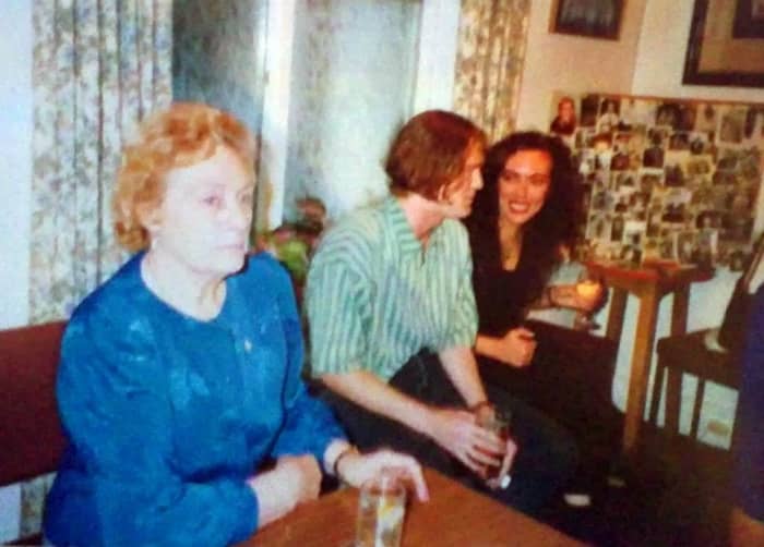 Me with my cousin Jon at my dad's birthday party, at Blackpool Cricket Club. (Dad's sister, my Auntie Eileen, on the left).