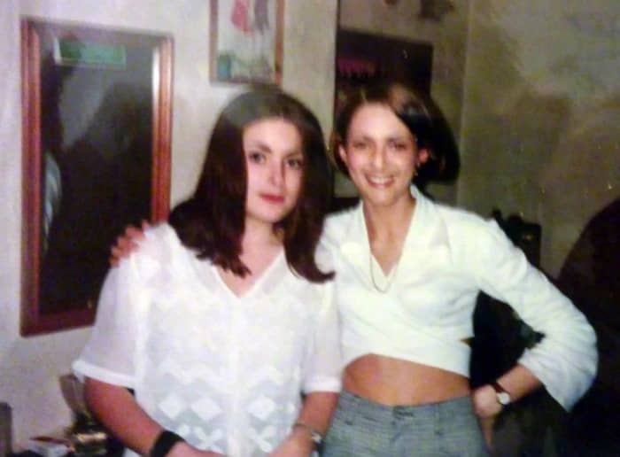 My friends Carol (left) and Mandie from Blackburn, whom I met in 1990. I am still friends with both of them to this day.