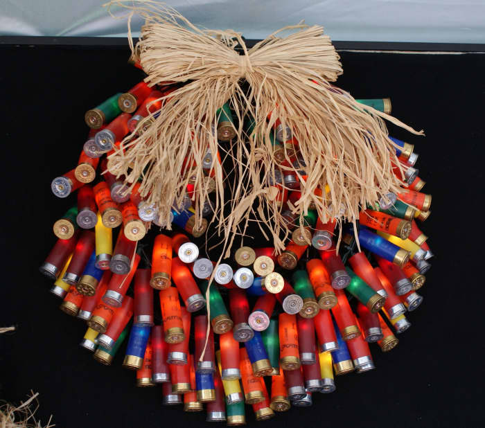 Celebrate a purty redneck Christmas with a shotgun shell wreath.