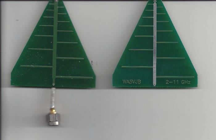ANSI J-standards apply to the solderability of printed circuit boards like these PCB antennas by WA5VJB.