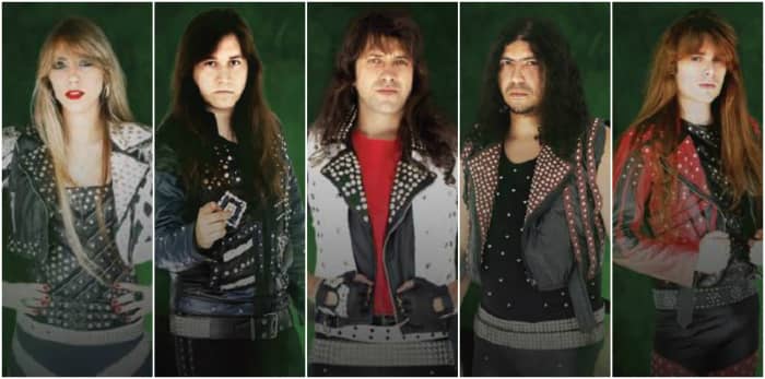 Fire Strike L-R: Aline Nunes (vox), Henrique Schuindt (guitar), Alan Cacador (drums), Edivan Diamond (bass), Helyad Amaro (guitar)