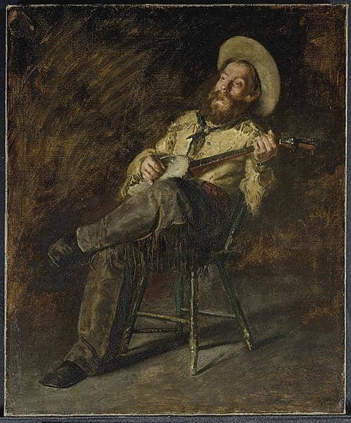 Not all Cowboy singing involved the night guard and night herding, as this Thomas Eakins painting of a bunkhouse strongly suggests.