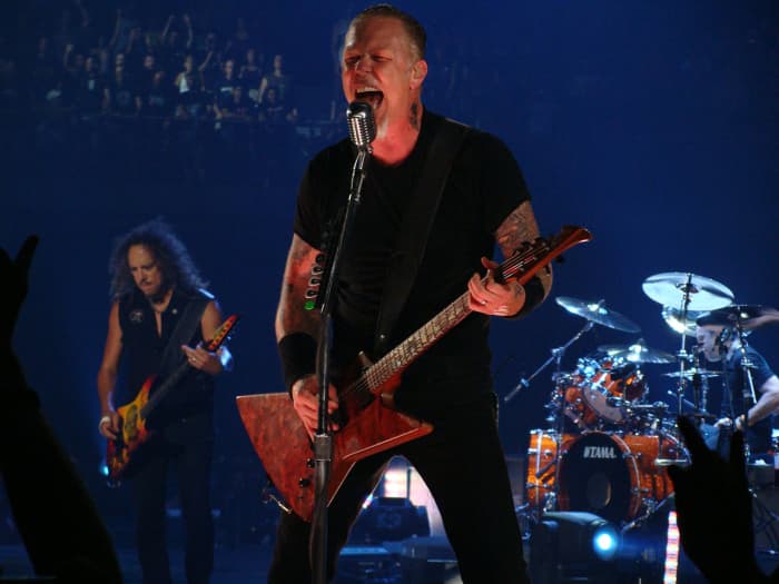 James Hetfield of Metallica is one of the most influential metal guitarists.