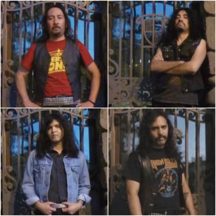 Lucifer's Hammer Top: "Hades" (guitar/vox), "Titan" (drums) Bottom: "Hypnos" (lead guitar), "Sirius" (bass)
