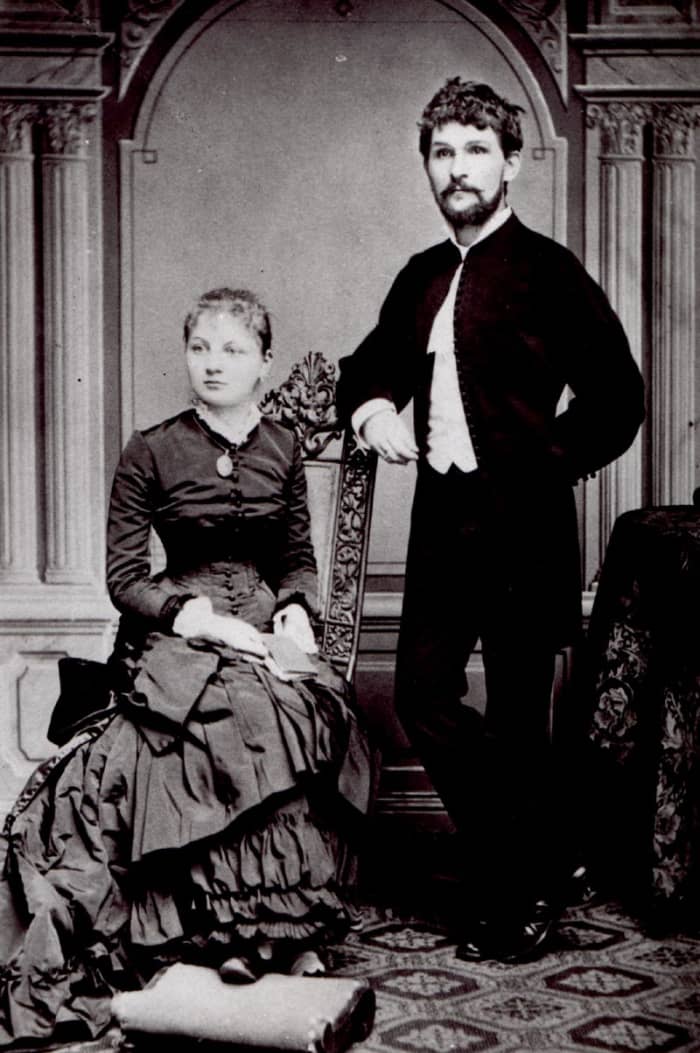 Photograph of Janacek with his wife, dated 1881.