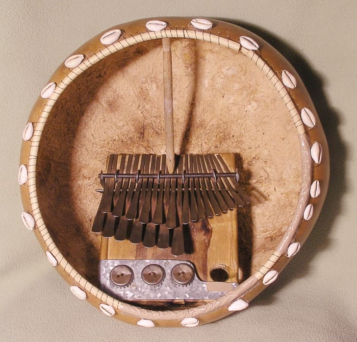 An mbira in a deze