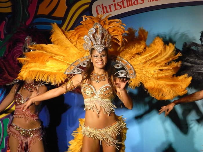 Samba songs and dance performances are not limited to Carnival season