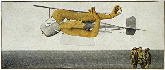 Back in 1920, Max Ernst made this sobering collage, titled Murdering Airplane. Little did he know that the airplane would play a much larger and more deadly role in WWII.