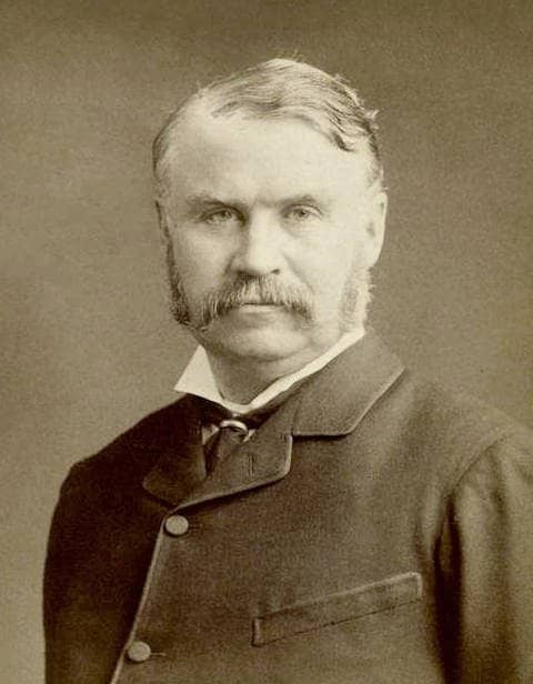 Photograph of W S Gilbert in 1878.