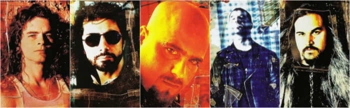 L-R: Bobby "Blitz" Ellsworth, D.D. Verni, Joe Comeau, Sebastian Marino, Tim Mallare