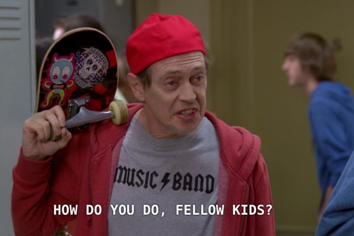 blink-182's video for Nine's lead single, Darkside, comes across like a music video of the "How do you do, fellow kids?" meme.