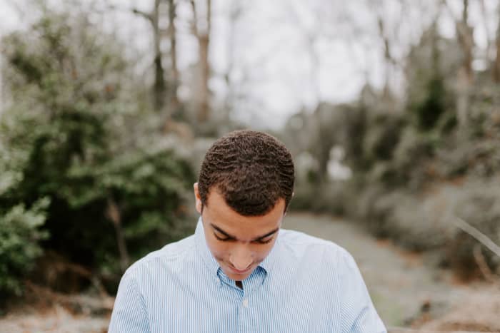 A guy darting his eye down after making eye contact could be a sign that he is attracted to you but is too shy to let you know.