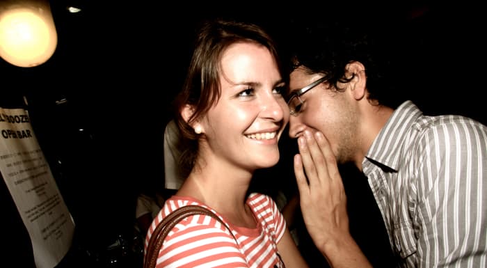 As you talk with your flirting partner, try subtly moving closer. Check your partner's comfort reaction.