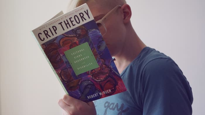 If she's interested in books on queer theory and activism, you can use that as a conversation starter.