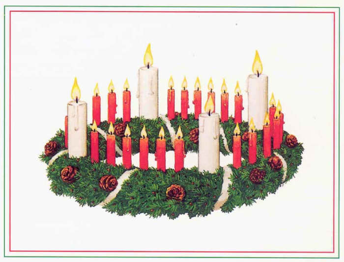 This is the first Advent wreath, designed by Pastor Wichern.