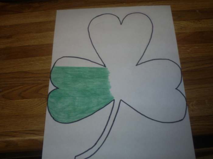 Color the shamrock.