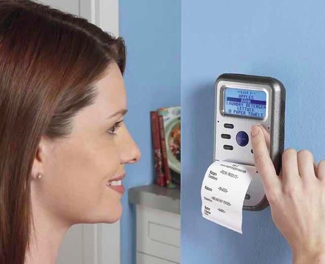 Seniors can make their grocery lists by talking to the gadget. The gadget will then sort the items into separate categories and print the list on paper.