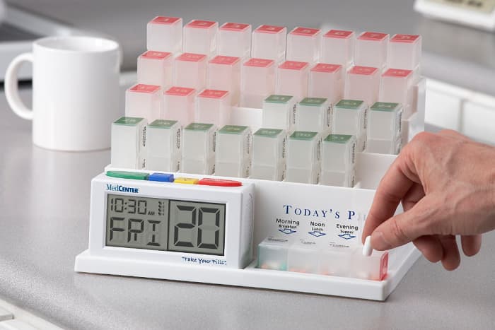A pill organizer can simplify medication management, giving peace of mind and maximizing independence.