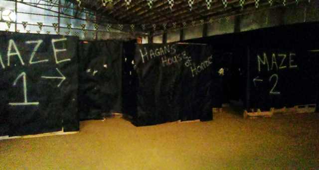 Here are some of the blackout walls of our 2015 maze.