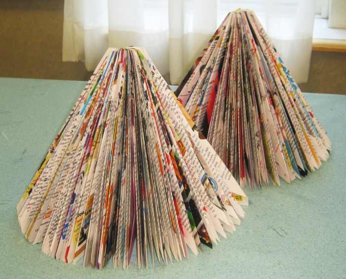 How to Make a Christmas Tree With Folded Book Pages Holidappy