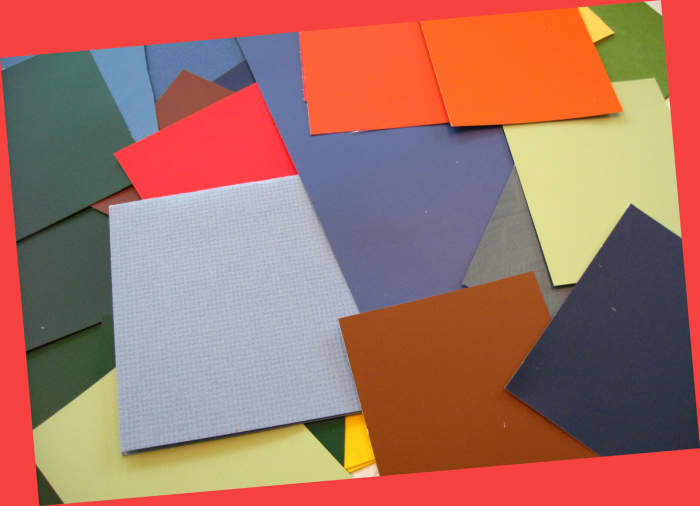 Use colorful paper to mat your painting. Keep a wide range of possible colors on-hand to choose from.