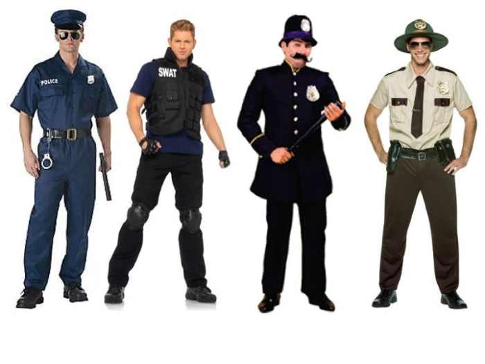 Male police officer costumes