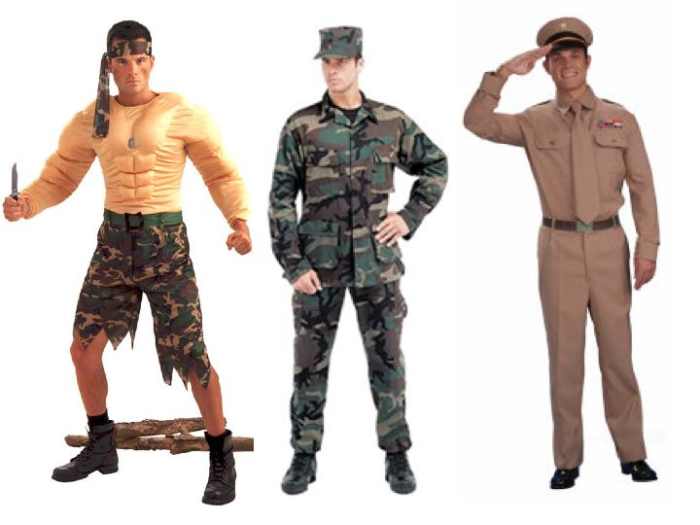 Male military costumes
