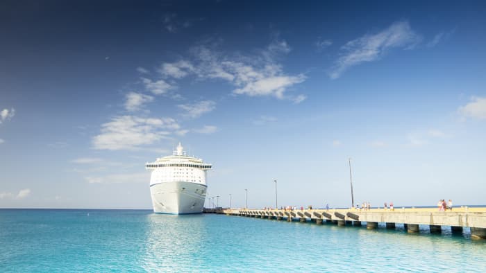 Imagine visiting 40 ports of call on an around the world cruise! That would be the trip of a lifetime for your wife!