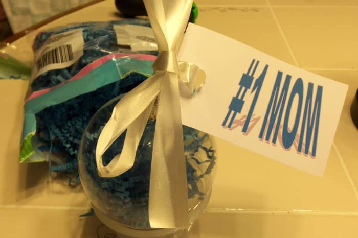 10. Make an ornament. Fill it with her favorite colors and tag it with words of love.