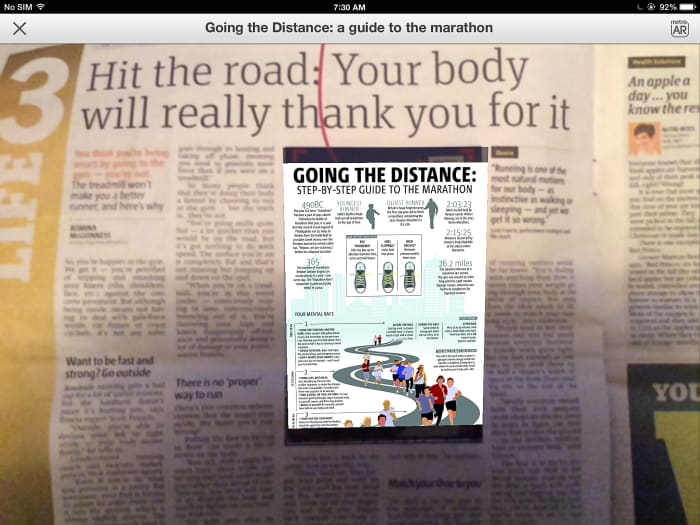 Some people feel that simply overlaying a newspaper picture with another one is not the best use of augmented reality.
