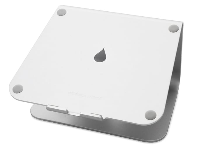 The Rain Design mStand Laptop Stand is an excellent accessory for those of us who sit at our MacBooks for long periods of time. Typing and viewing are more comfortable, and the stand also allows better airflow and cooling.