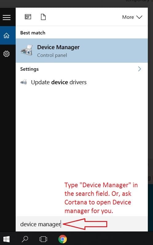 First, go to your 'Device Manager'. You can reach this settings by searching for device manager. Alternatively, right click on "This PC", then go to Properties Device Manager..