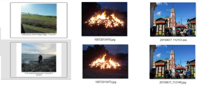 Image pair found similar using PictureEcho Image Analysis (left) and image pairs not found smilar using Image Analysis (middle, right)