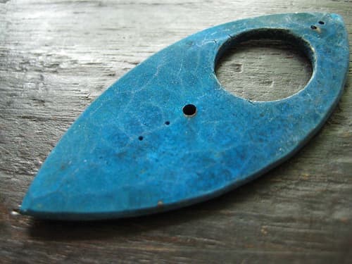 "Blue Bronze Pendant" by Celie Fago, photographed by Jennifer Kahn.