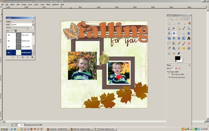 Move and Resize Elements in GIMP