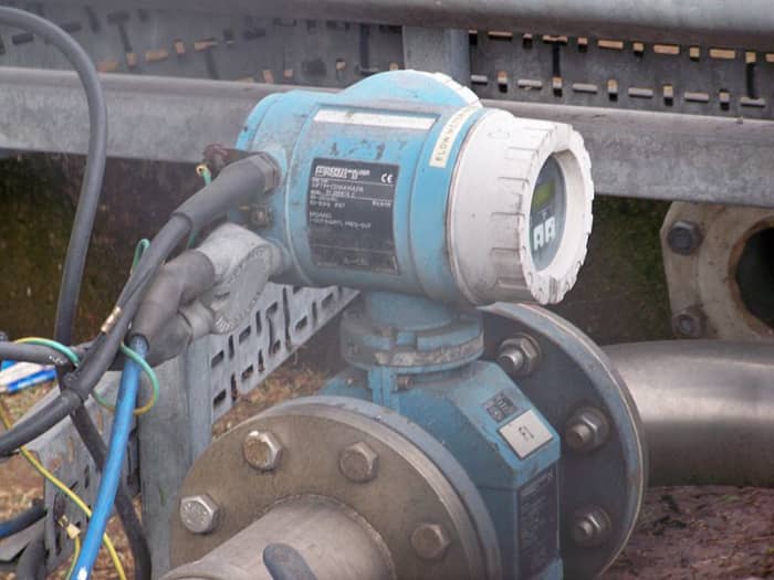 This old velocity meter is used in a brewery in West Yorkshire, England. Meters such as this are used to gauge the exact amount of liquid added to grains for brewing, and also the water/chemical balance for cleaning out the tanks.