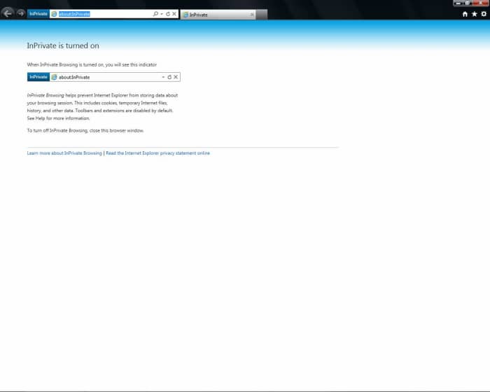 Internet Explorer has it's own private browsing feature, called "InPrivate Browsing".