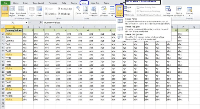 How to Freeze Columns or Rows in an Excel Sheet - HubPages