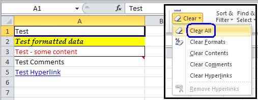 MS Excel Tutorial Clearing Options TurboFuture