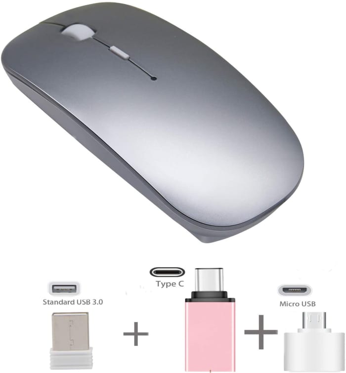 The Azmall 2.4GHz Slim Optical Rechargeable Wireless Mouse.
